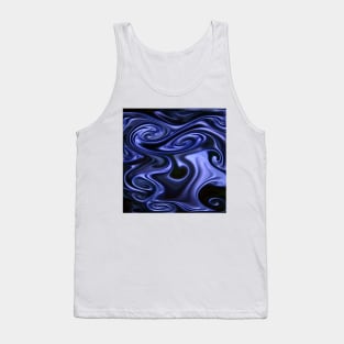 Swirling Blue Fluid Abstract Tank Top